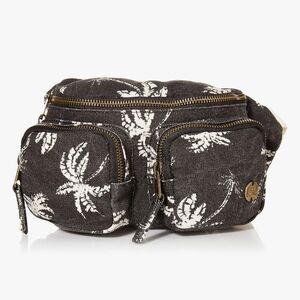 Black and White Palm Print Belt Bag/ Waist Bag/ Fanny Pack